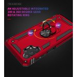 Wholesale Tech Armor Ring Stand Grip Case with Metal Plate for Samsung Galaxy A32 5G (Red)